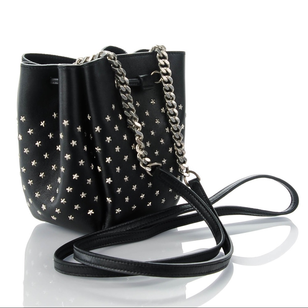 Saint Laurent Mini Bucket Bag with Stars Black